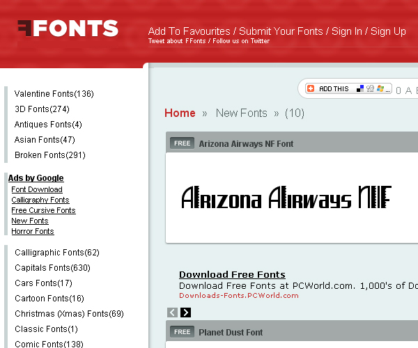 Free Fonts Download Website Collection