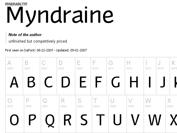 font
