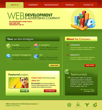 50+ High-Quality Free PSD Web Templates 29