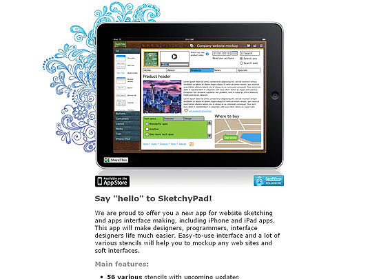 40 Beautiful and Creative iPad Application Websites 11
