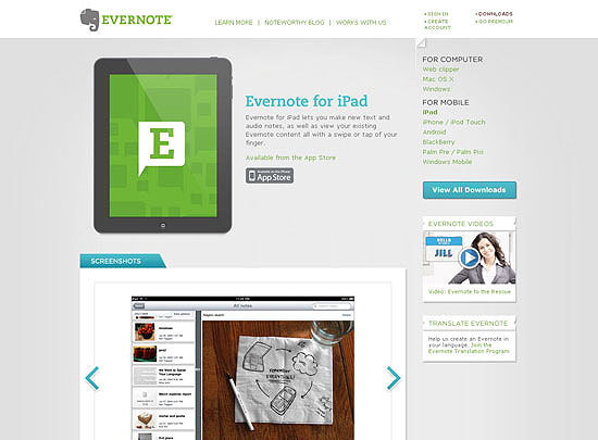 40 Beautiful and Creative iPad Application Websites 15