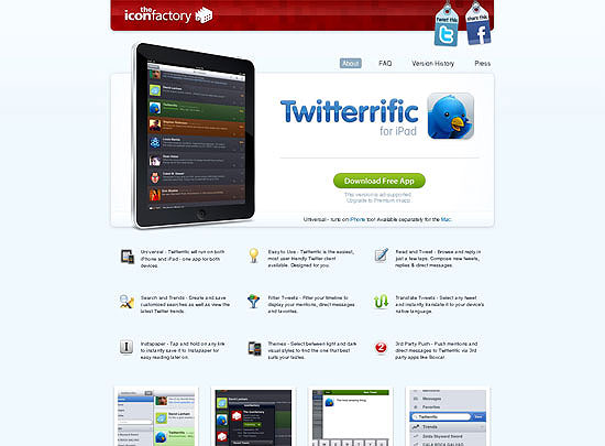 40 Beautiful and Creative iPad Application Websites 28