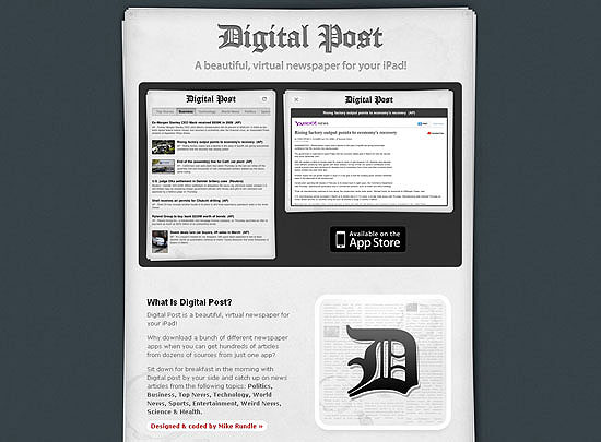 40 Beautiful and Creative iPad Application Websites 5