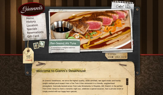Showcase of Beautiful Restaurant Websites 9