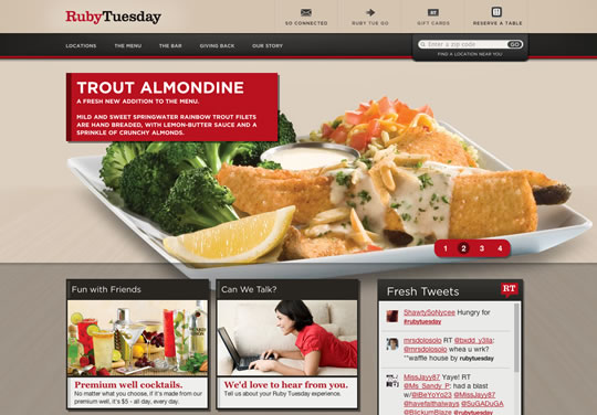 Showcase of Beautiful Restaurant Websites 19