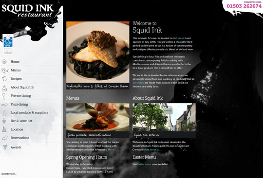 Showcase of Beautiful Restaurant Websites 21