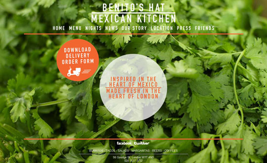 Showcase of Beautiful Restaurant Websites 31