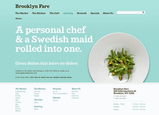 Showcase of Beautiful Restaurant Websites 4