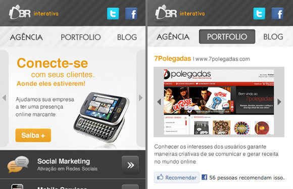 22 Popular iPhone Mobile Website Collection 6
