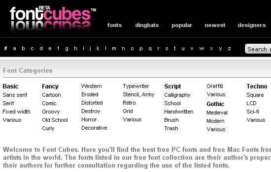 25 Popular Websites to Download Free Fonts 11