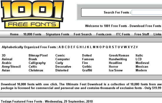 25 Popular Websites to Download Free Fonts 5