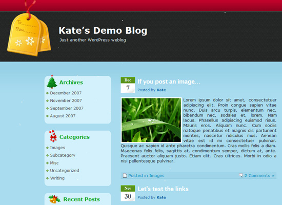 25 Free Web Design Themes for Christmas 11