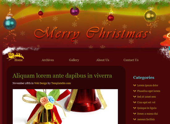 25 Free Web Design Themes for Christmas 12