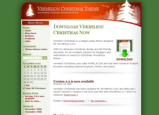 25 Free Web Design Themes for Christmas 2