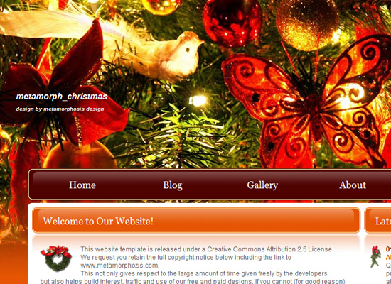 25 Free Web Design Themes for Christmas 13