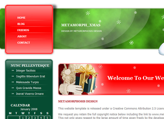 25 Free Web Design Themes for Christmas 14