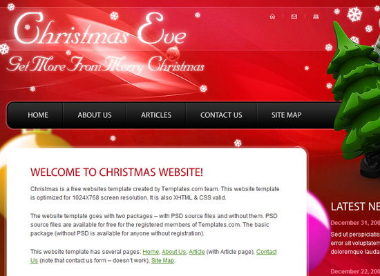 25 Free Web Design Themes for Christmas 15