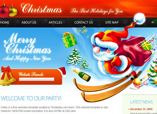 25 Free Web Design Themes for Christmas 16