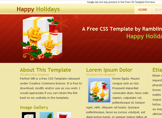 25 Free Web Design Themes for Christmas