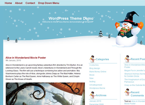 25 Free Web Design Themes for Christmas 4