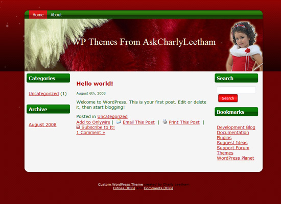 25 Free Web Design Themes for Christmas 5