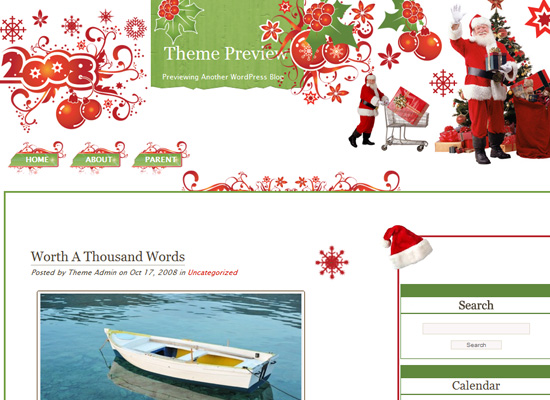 25 Free Web Design Themes for Christmas 6