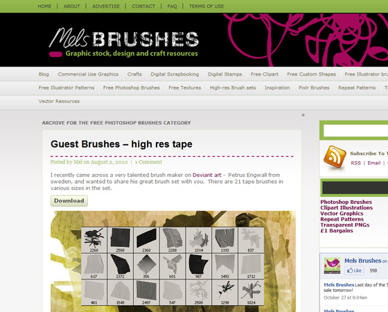 20 Amazing High Quality Photoshop Brush Directories for Designers 10
