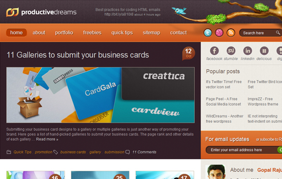 20 Awesome Web Blog Design for Inspiration 1