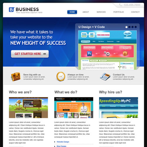 30 Beautiful and Creative Free Web Template with PSD 3
