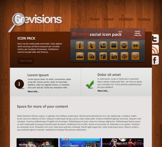 30 Beautiful and Creative Free Web Template with PSD 4
