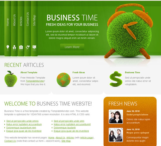 30 Beautiful and Creative Free Web Template with PSD 5