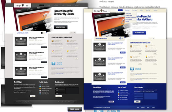 30 Beautiful and Creative Free Web Template with PSD 9