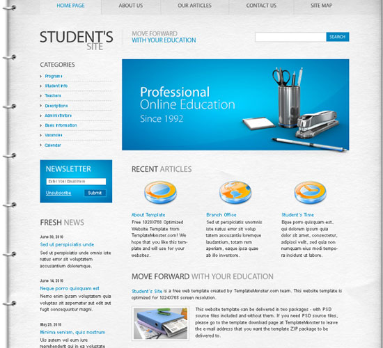 30 Beautiful and Creative Free Web Template with PSD 10