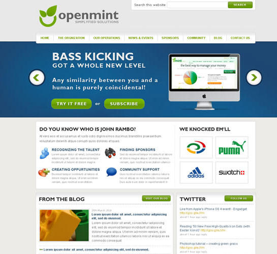 30 Beautiful and Creative Free Web Template with PSD 13