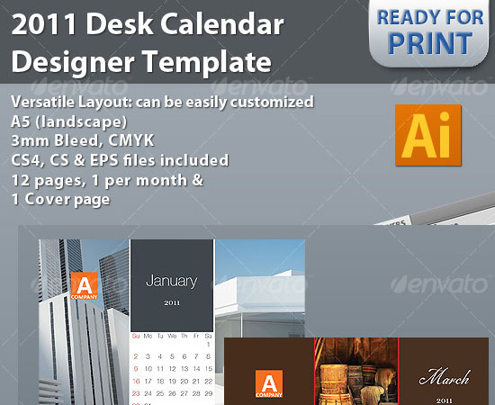 20 Beautiful and Useful Premium Calendar Resources with PSD/EPS File 8