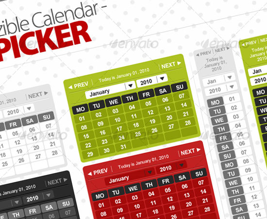20 Beautiful and Useful Premium Calendar Resources with PSD/EPS File 2