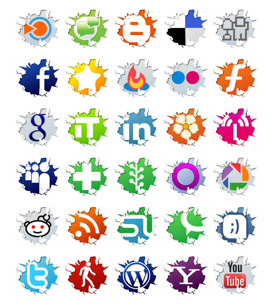 18 Free Social Media Icon Sets with Awesome Creativity - DJ Designer Lab