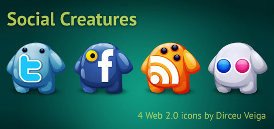 18 Free Social Media Icon Sets with Awesome Creativity 4