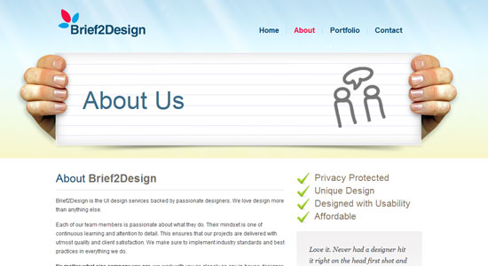Experience About Us Pages of Some Highly Creative Designers Website