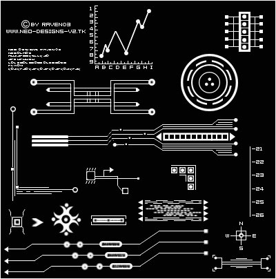 Huge Collection of Free Tech Brushes for Photoshop Users 1