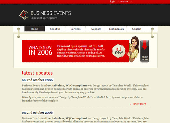 40 High Quality Free XHTML/CSS Web Template for Developers 3
