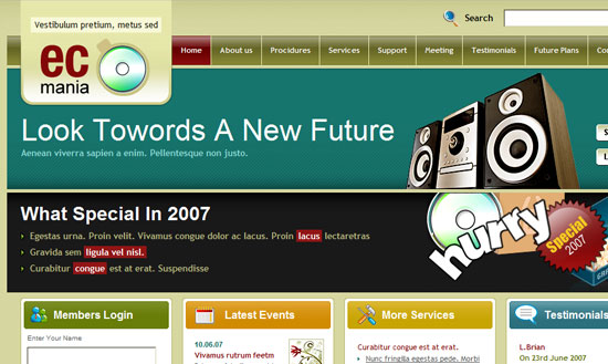 40 High Quality Free XHTML/CSS Web Template for Developers 31