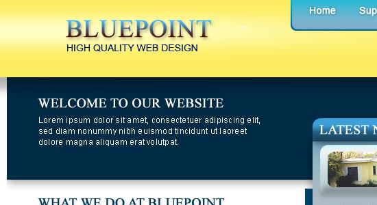 Free Download: Blue Point – Website PSD Template