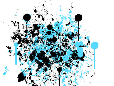 10 Set of Splatter, Spray and Watercolor Free Photoshop Brushes 4