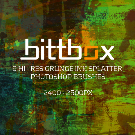 10 Set of Splatter, Spray and Watercolor Free Photoshop Brushes 7