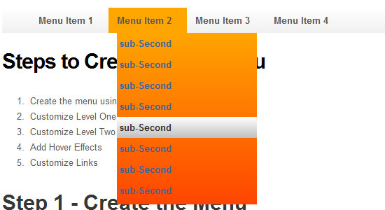 25 Beautifully Created CSS and jQuery Menu Tutorial 6