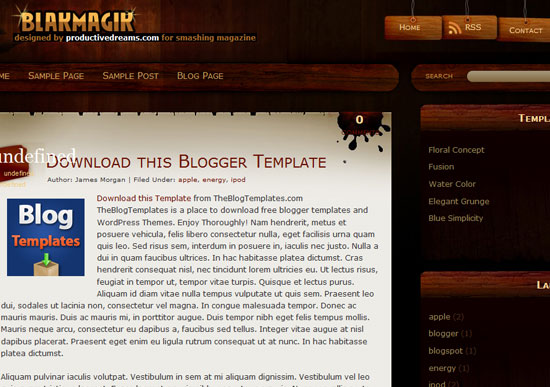15 Creative Blogger Templates for Free Download 6