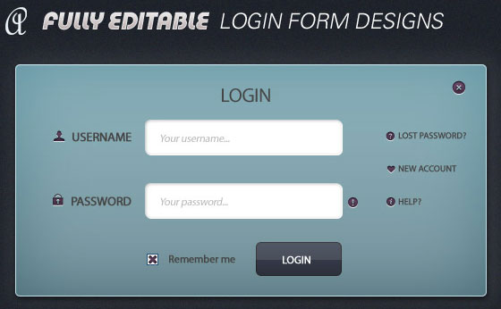 15 Creative Free Login Form with PSD 4