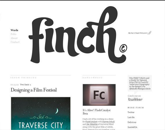 20 Excellent Examples of using Typography in Web Design 3