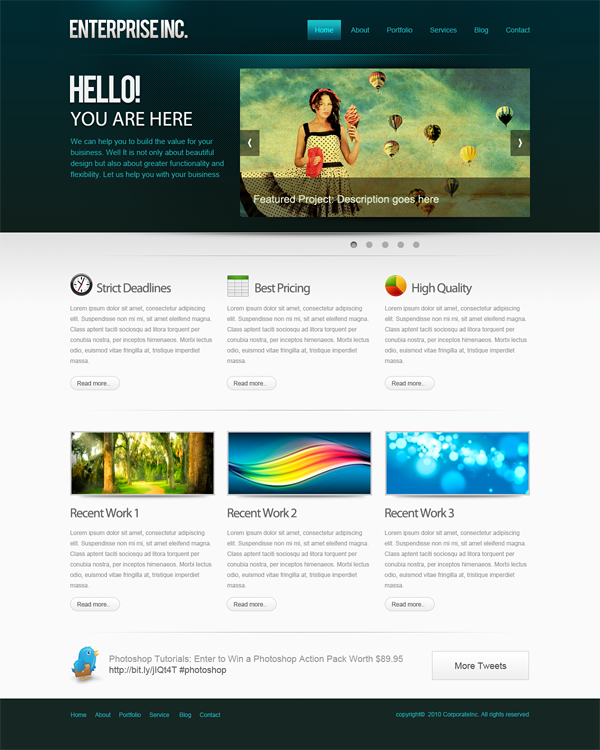 Latest Web Design Tutorials in Photoshop 12